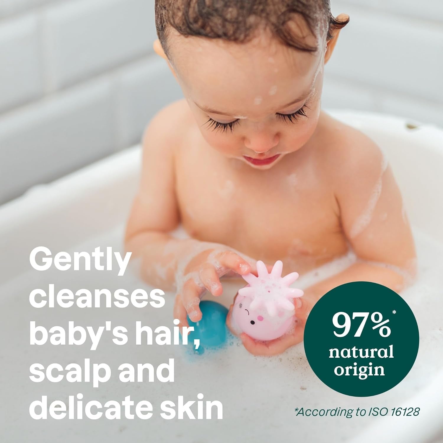 Baby 2In1 Shampoo and Body Wash, EWG Verified, Dermatologically Tested, Vegan, Good Night, Refillable Aluminum Bottle, 473 Ml