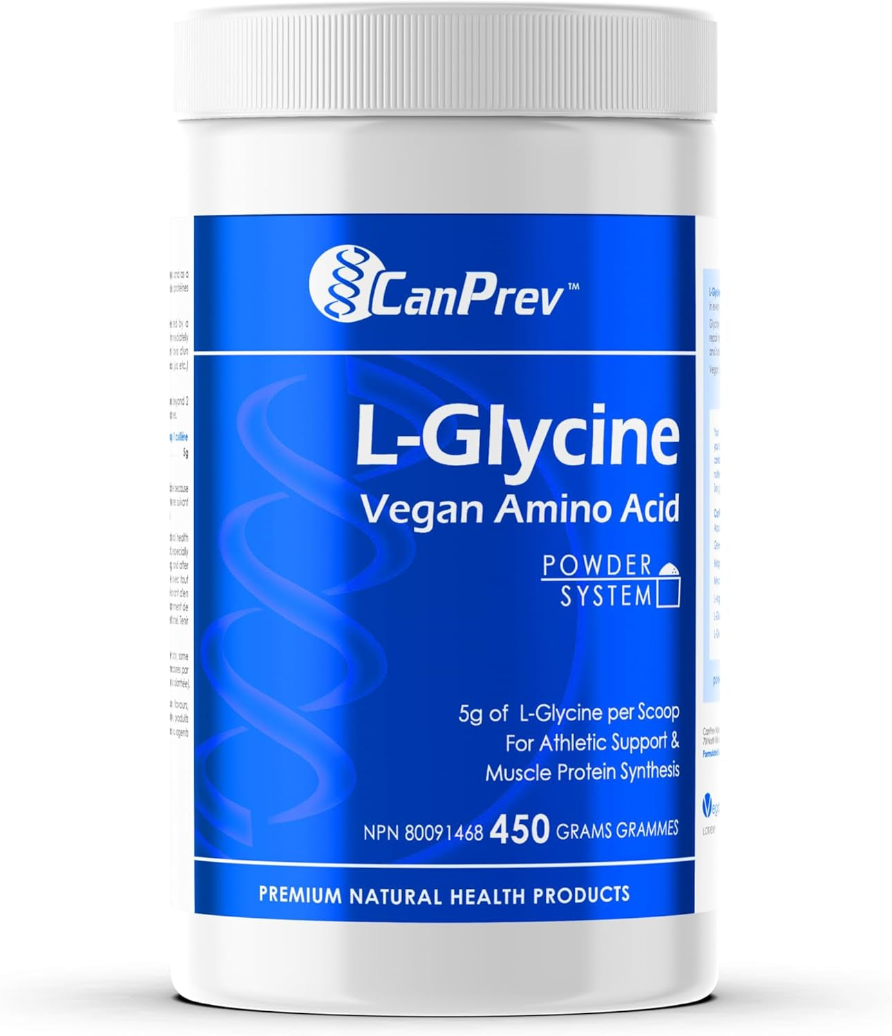 L-Glycine Vegan Amino Acid Powder 450G 90-Servings - 5G L-Glycine per Scoop, Supports Recovery & Athletic Performance, Promotes Rejuvenation, Glycine Supplement for Relaxation & Brain Support