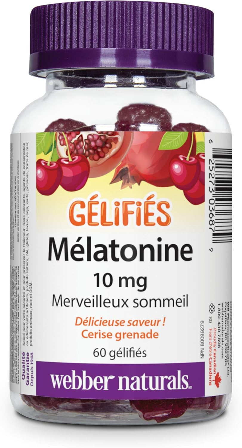 Maximum Strength Melatonin 10 mg Gummies, 60 Count, Cherry Pomegranate Flavor, Vegan Sleep Support