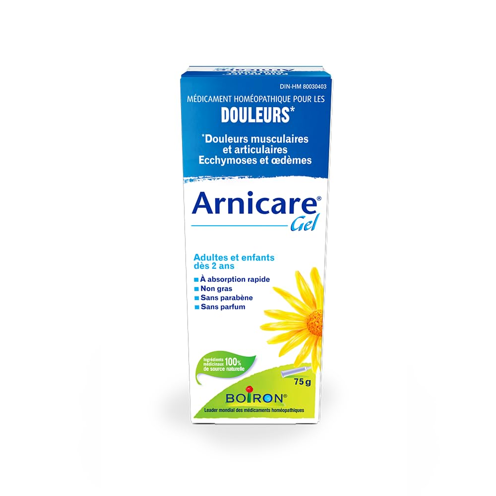 Boiron Arnicare Gel 75g for Pain Relief. Arnicare Gel for the relief of muscle pain and joint pain. Eases resorption of bruises and inflammatory oedema caused by falls, blows, blunt injury or surgery.