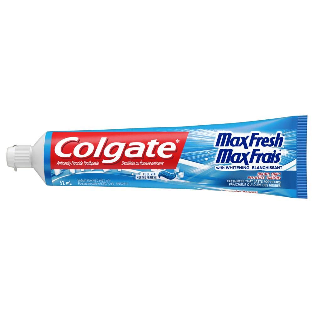Colgate MaxFresh Liquid Gel 2-in-1 Toothpaste and Mouthwash, Cool Mint, 52 Milliliters, 24 Count