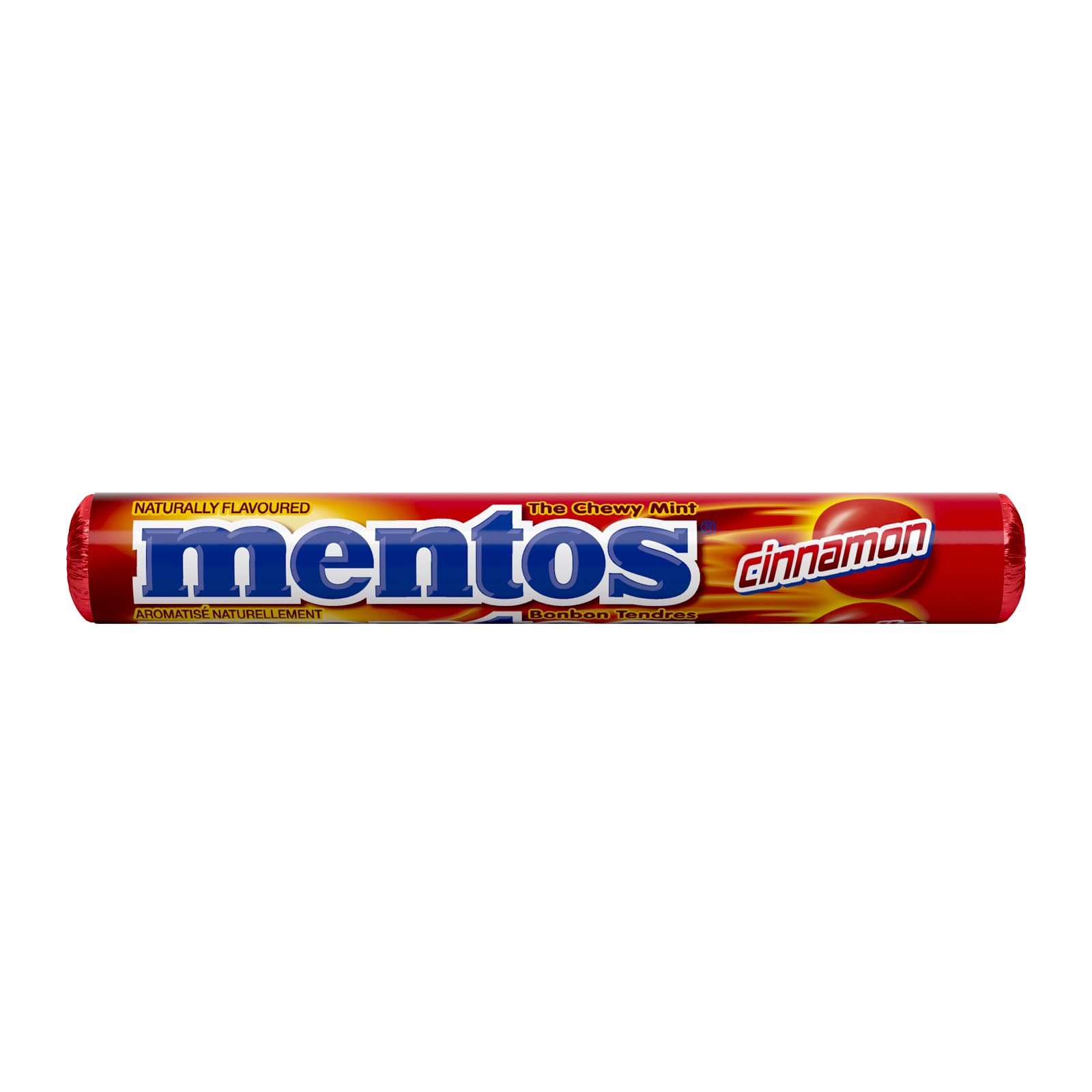 Mentos Chewy Mints, Cinnamon - Pack of 20 Rolls (280 Pieces), 37g per roll