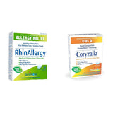 Boiron RhinAllergy for Relief from Allergy Symptoms of Sneezing, Runny Nose, and Itchy Eyes & Coryzalia for colds and cold symptoms, 60 Tablets. Chewable Tablets for nasal congestion