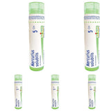Boiron Mercurius solubilis (solubilis) 5ch,Homeopathic medicine. Each tube contains 4 g (approximately 80 pellets) (Pack of 5)