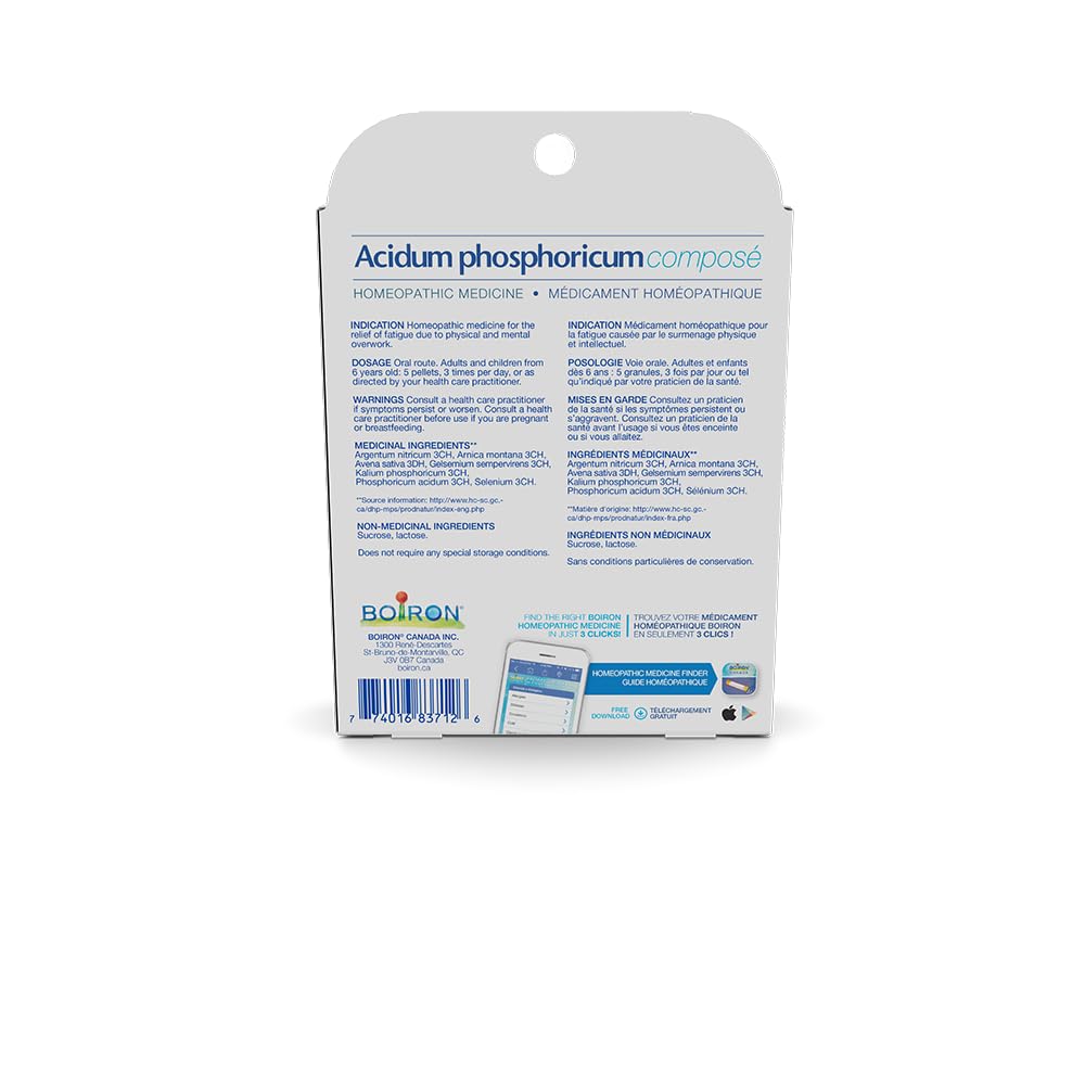 Boiron Acidum Phosphoricum Compose-fatigue Relief Physical and Mental Overwork 12 Gram