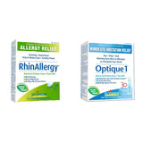 Boiron RhinAllergy for Relief from Allergy Symptoms of Sneezing, Runny Nose, and Itchy Eyes & Optique 1, Eye drops used to relieve minor eye irritations such as dry, itchy or red burning