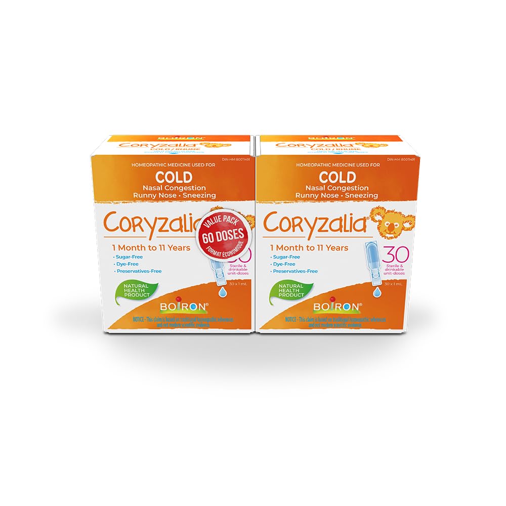 Boiron Coryzalia Children 60 Unit-doses (1 Ml Each) Bonus Pack for Colds and Cold Symptoms 60 Milliliter