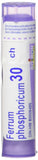Boiron Ferrum phosphoricum 30ch,Homeopathic medicine. Each tube contains 4 g (approximately 80 pellets)