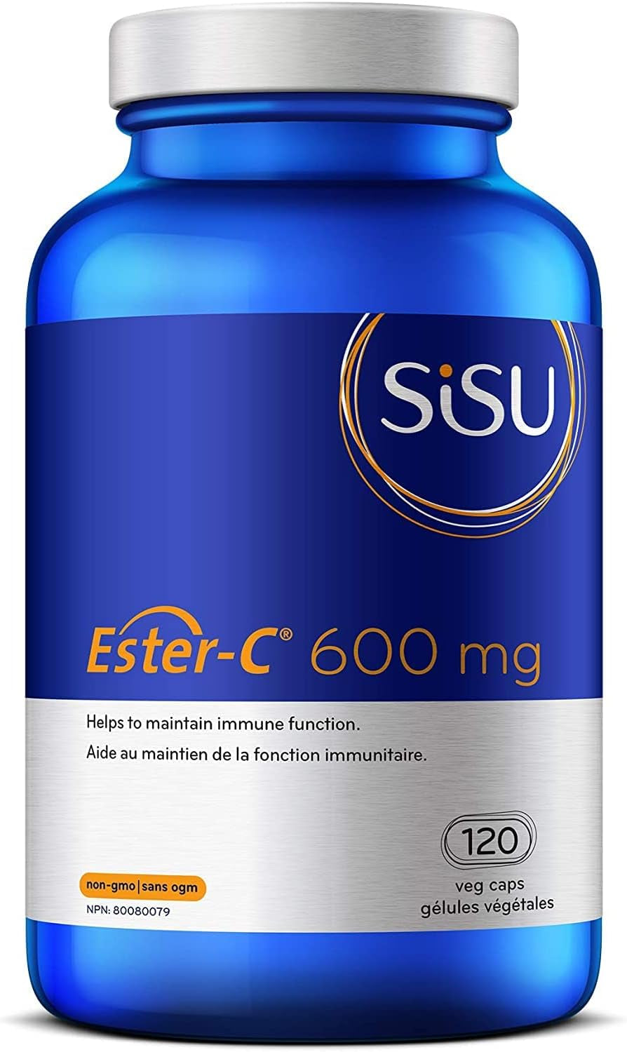 Ester-C 600Mg Capsules, 24-Hour Immune Support Vitamin C, Less Acidic, Better Absored & Rentained than Other Forms of Vitamin C, 120 VC, Vegan, Non-Gmo, Gluten Free, Dairy Free, Soy Free