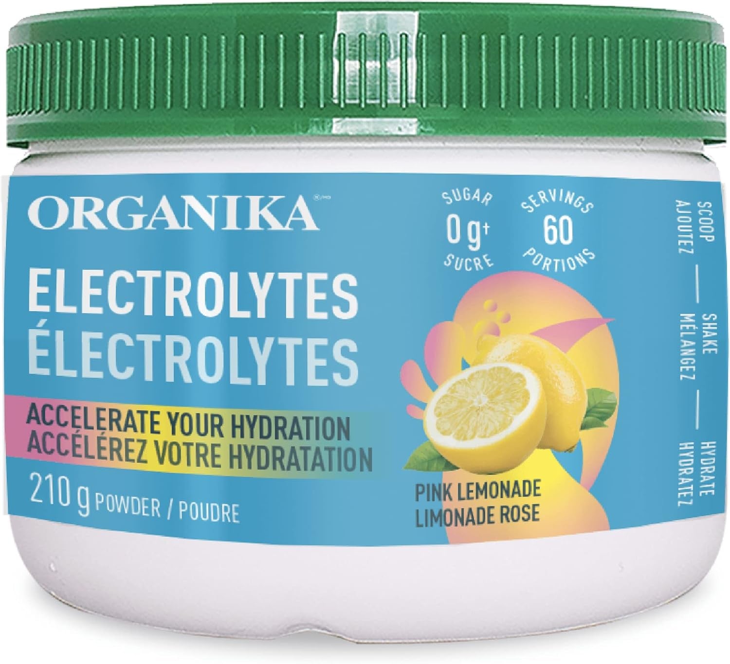 Canadian-Made Electrolytes Powder - Wild Raspberry - on the Go Sugar-Free Hydration and Electrolyte Replenishment with Prebiotics + 100% of Daily Vitamin C - 3.5G X 20 Sachets