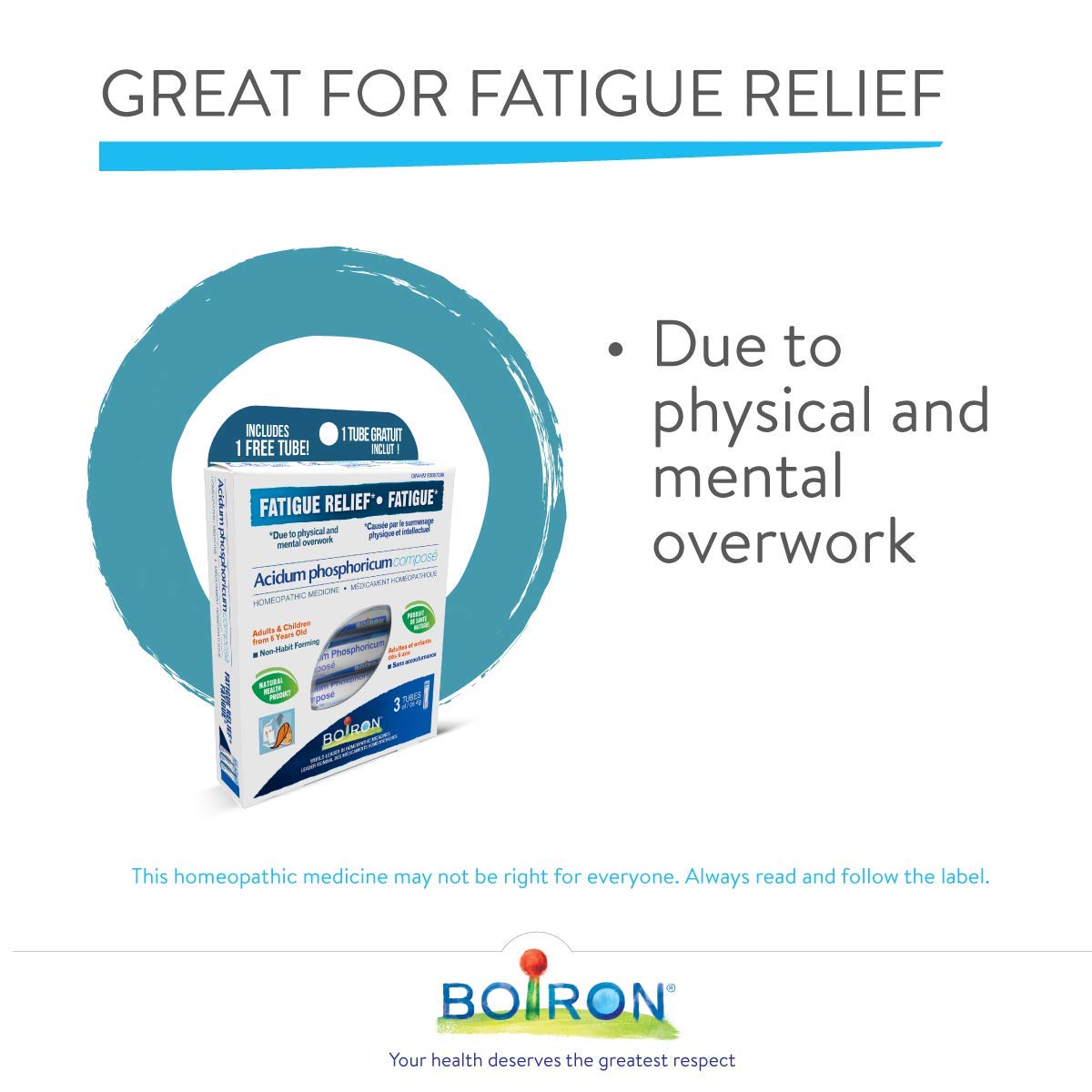 Boiron Acidum Phosphoricum Compose-fatigue Relief Physical and Mental Overwork 12 Gram