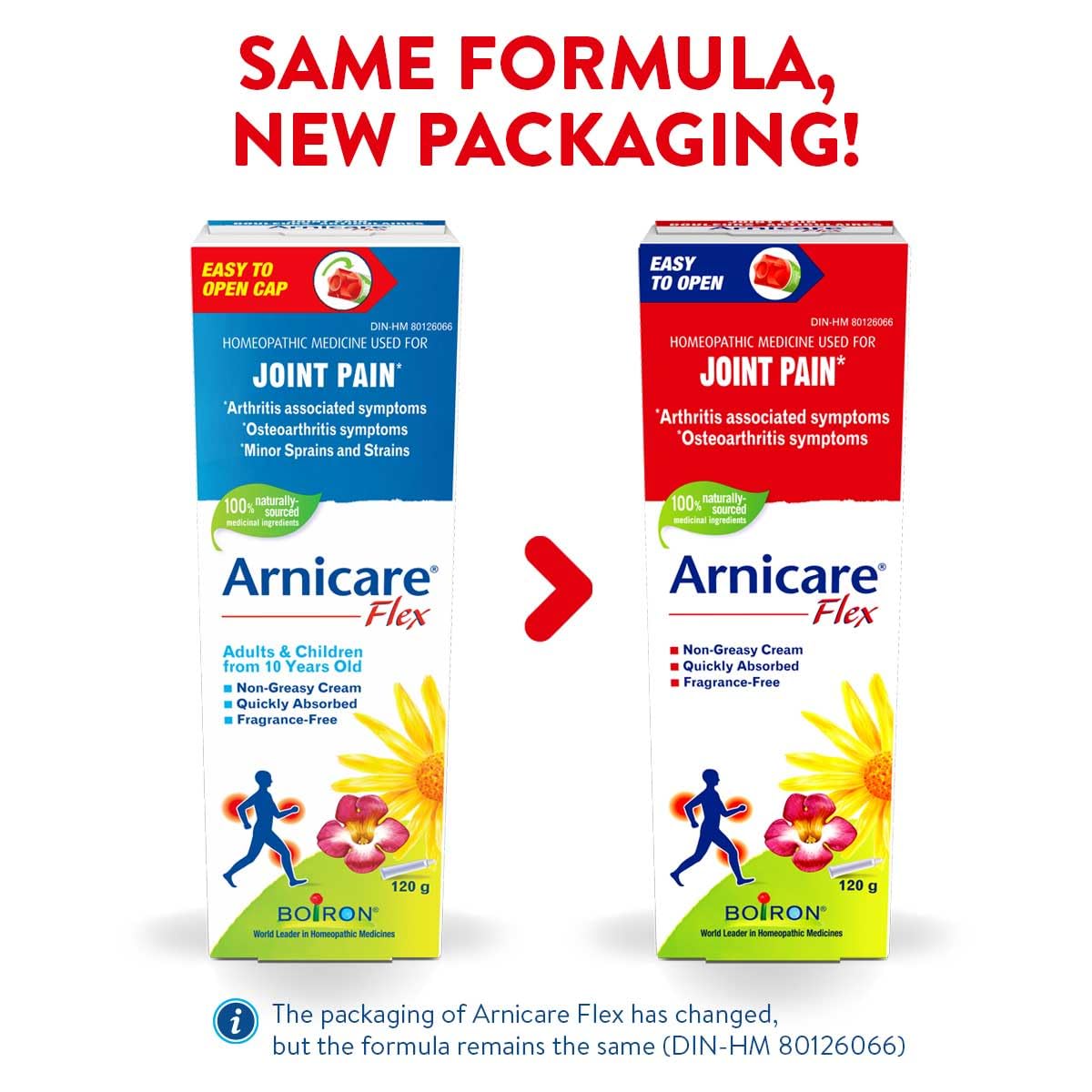 Boiron Arnicare Flex used for the relief of joint pain: arthritis associated symptoms - osteoarthritis symptoms - minor sprains and strains. Adults & children from 10 years old.