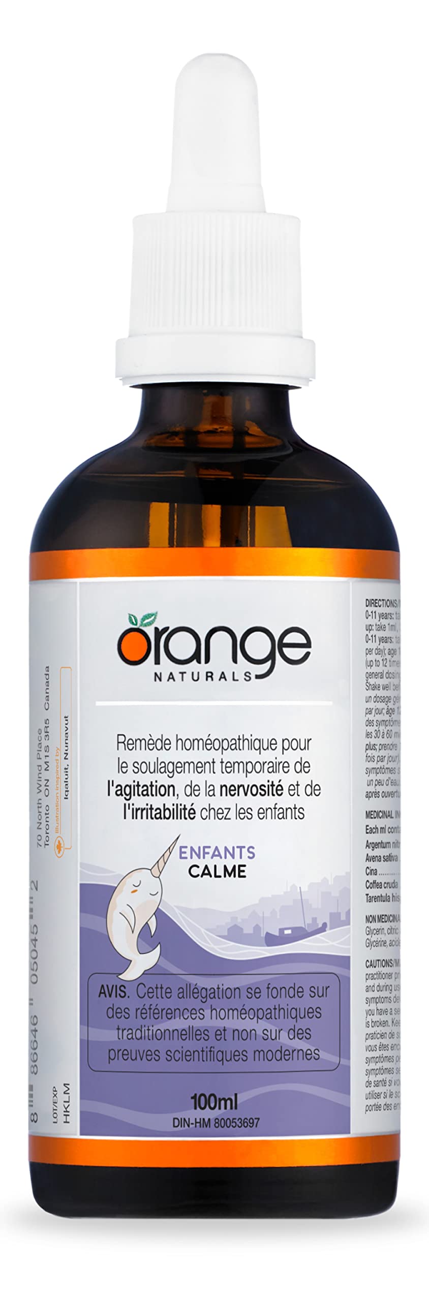 ORANGE NATURALS Calm for Kids 100ml - Gentle Homeopathic Remedy for Children's Restlessness & Mild Sleep Issues - Non-Drowsy Formula, Soothes Irritability & Supports Calm Behavior