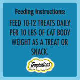 TEMPTATIONS Meaty Bites Cat Treats Adult, Tuna Flavour, 42.5g Pouch (7 Pack)