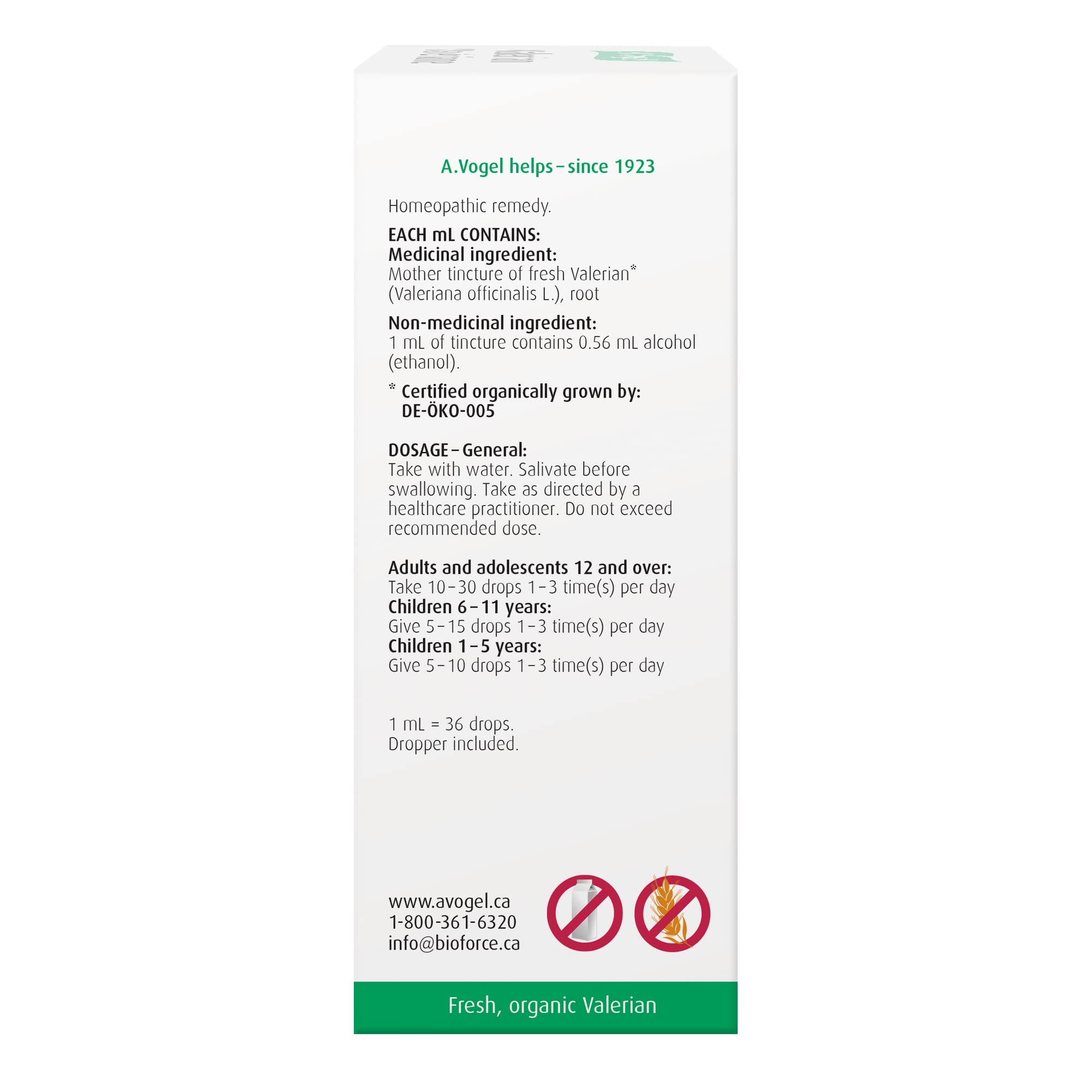 A.Vogel Fresh Organic Valerian Root Extract - Sugar, Lactose and Gluten Free - Vegan and Cruelty-Free - 50mL