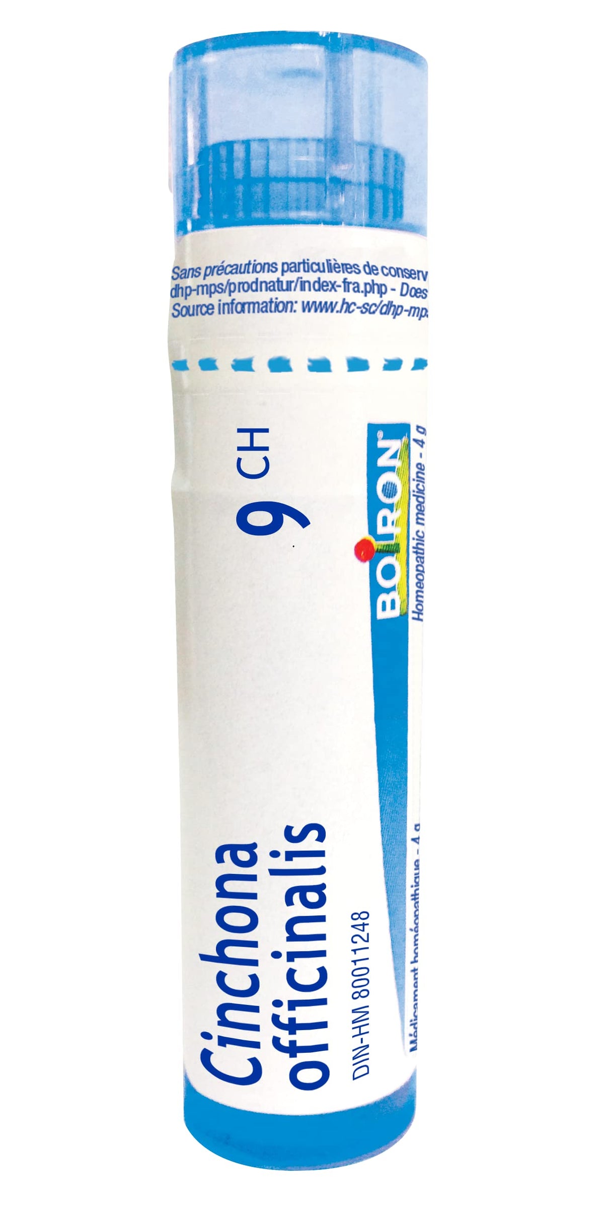 Boiron Cinchona officinalis 9ch,Homeopathic medicine. Each tube contains 4 g (approximately 80 pellets)