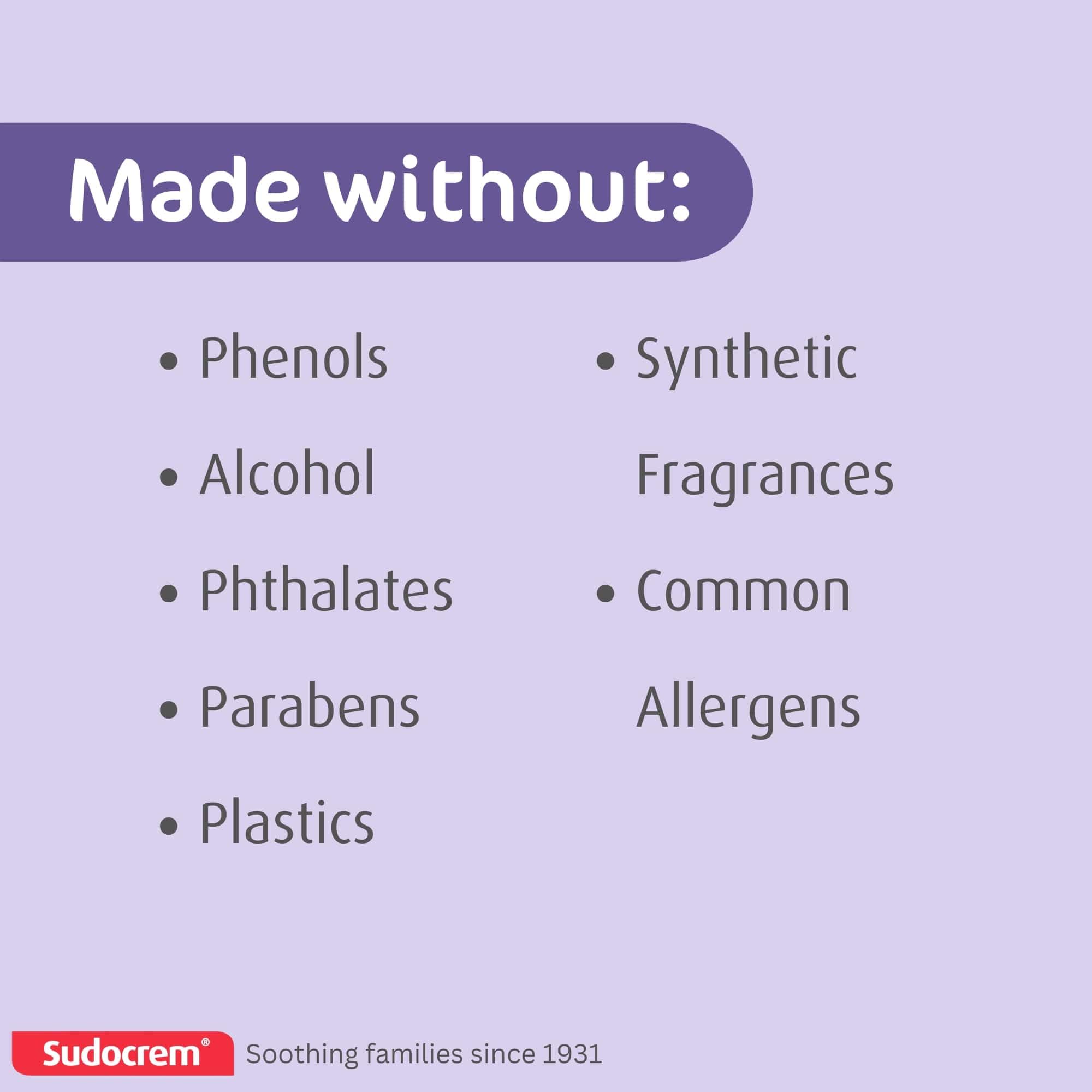 Sudocrem Pure Water Wipes 180 Count - Lavender Scent, Hypoallergenic, Plant-Based Baby Wipes, 99% Water - Extra Strong and Ultra Soft