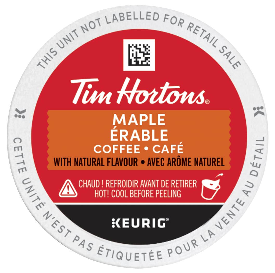Tim Hortons Maple Coffee, Single Serve Keurig K-Cup Pods, Flavoured Medium Roast, 12 Count (Pack of 2)