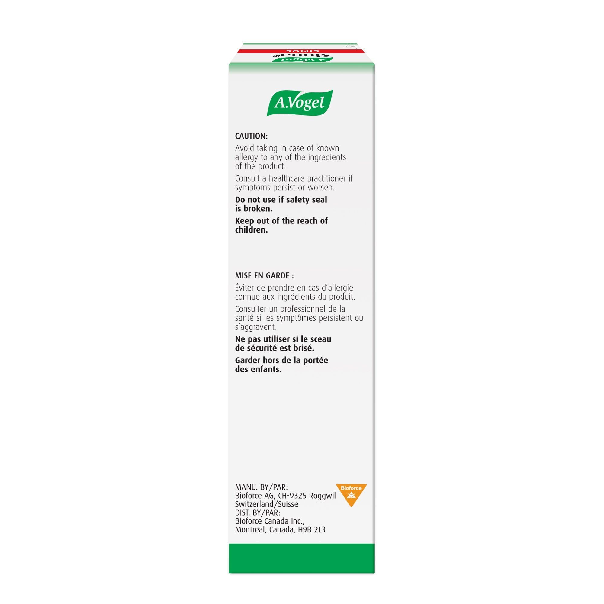 A.Vogel Sinna Nasal Spray - Acute and Chronic Sinusitis Relief - Sinus Congestion and Inflammation Treatment - Homeopathic Remedy - Non-Drowsy - Ages 1+ - 20mL