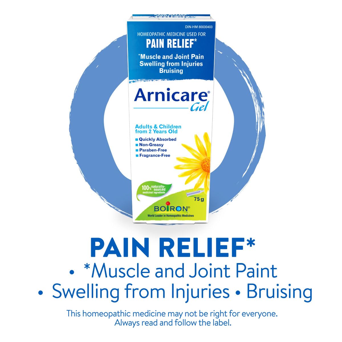 Boiron Arnicare Gel 75g for Pain Relief. Arnicare Gel for the relief of muscle pain and joint pain. Eases resorption of bruises and inflammatory oedema caused by falls, blows, blunt injury or surgery.