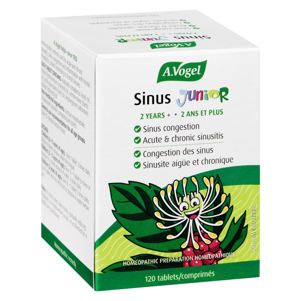 A.Vogel Sinus Junior 120 Tablets - Natural Sinus Relief for Kids – Ages 2+