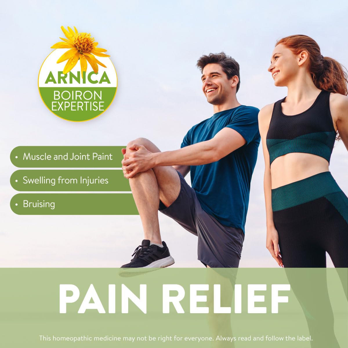 Boiron Arnicare Cream 120g, for the relief of muscle and joint pain. Eases resorption of bruises, contusions, and infl ammatory oedema caused by falls, blows, blunt injury or surgery. Adults and children from 2 years old.