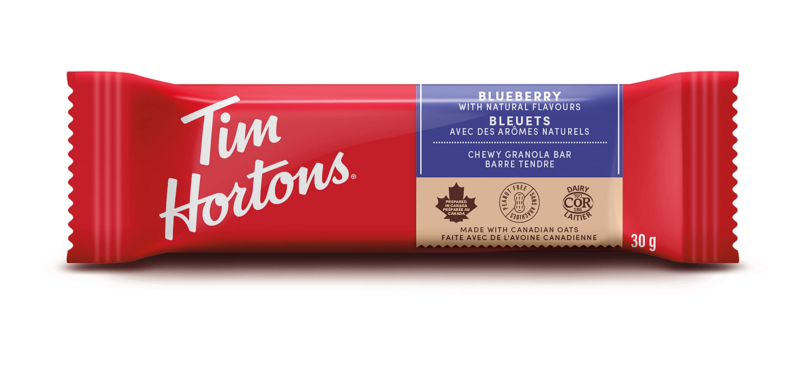 Tim Hortons Blueberry Granola Bars, Peanut Free, 5 Count (Pack of 2)