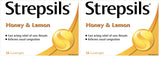 Strepsils Fast and Effective Relief for Sore Throat, Lozenges, Honey and Lemon, 36 count (Pack of 2)