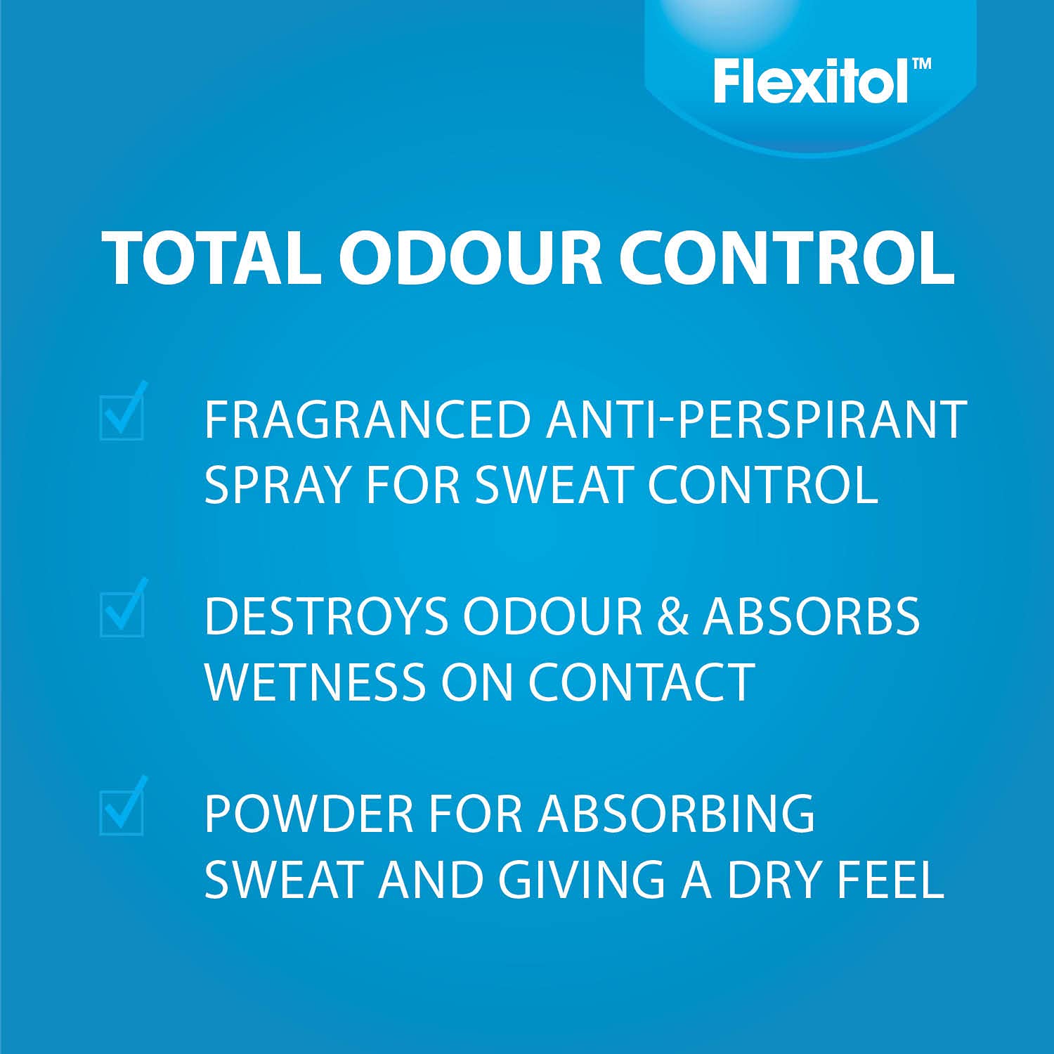 Flexitol Foot Odour Powder Spray – Deodorizer Powder for Sweaty, Smelly Feet & Shoes (143g)