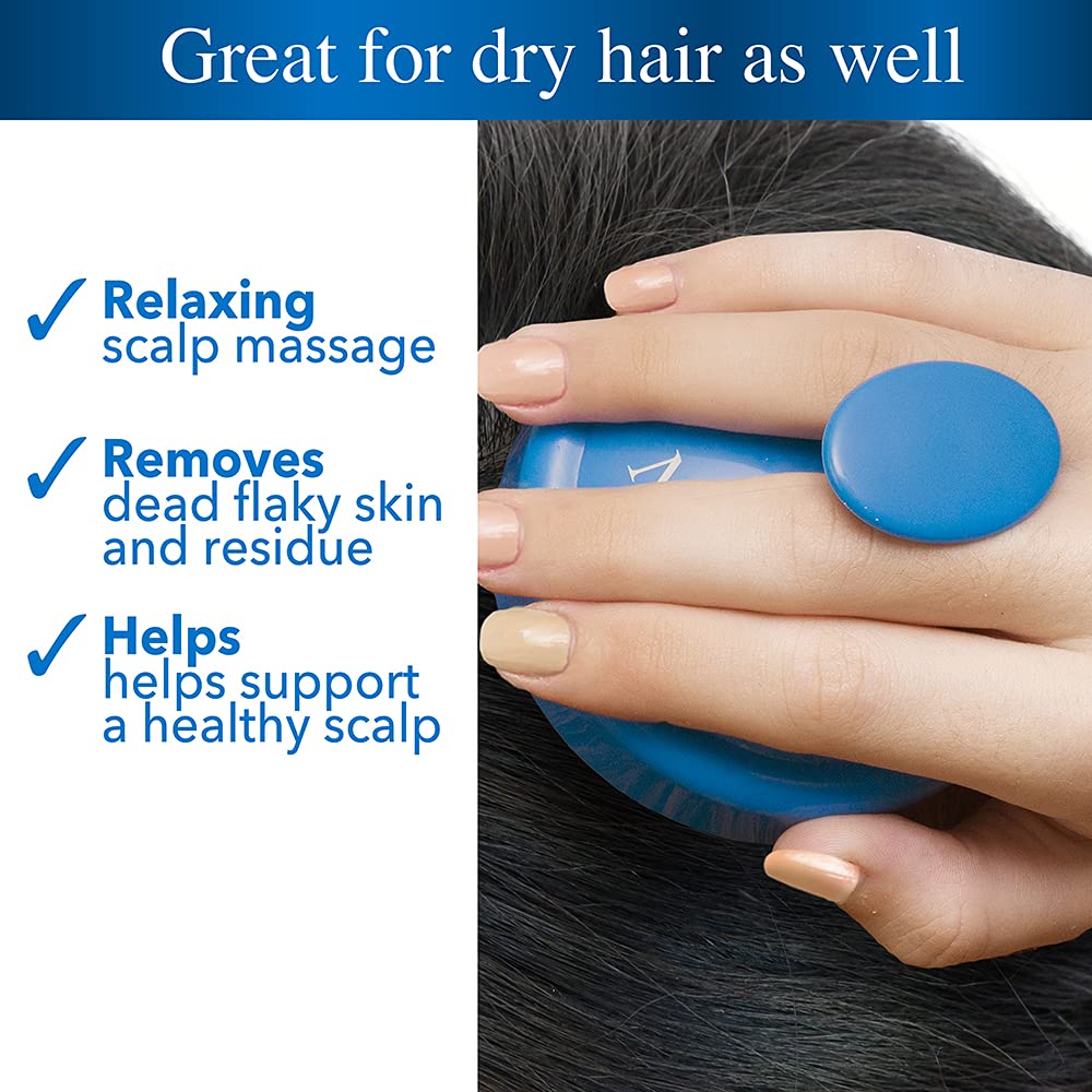 Nizoral Hair Shampoo Brush with Soft Silicone Scalp Massager Brush Head, For all Hair Types, Deep Cleanses Scalp and Removes Dead Flaky Skin and Residue
