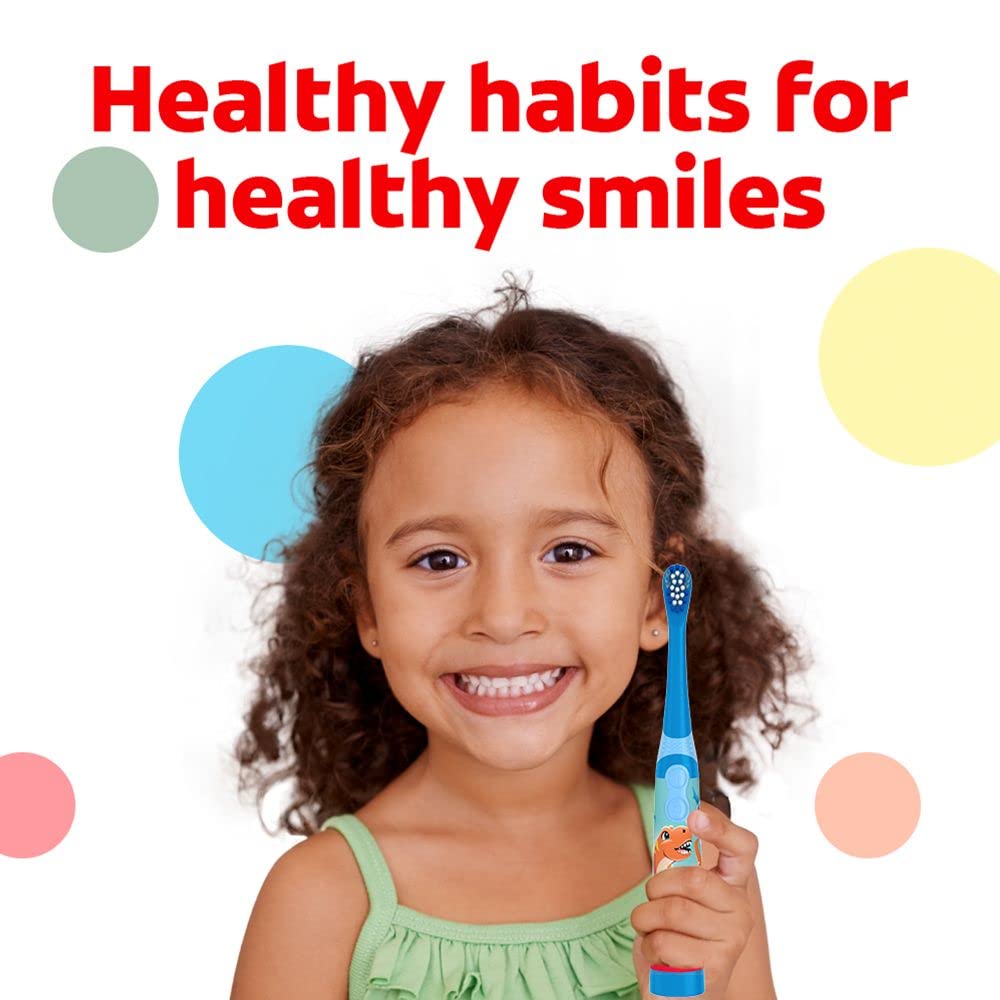 Colgate Kids Dinosaur Battery Toothbrush, Ages 3+, Extra Soft