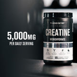 Jacked Factory Creatine Monohydrate Powder - Canadian-Owned Informed Choice Certified Supplement for Increased Muscle Mass*, Improved Strength, Power, & Performance** - 85 Servings, Arctic White
