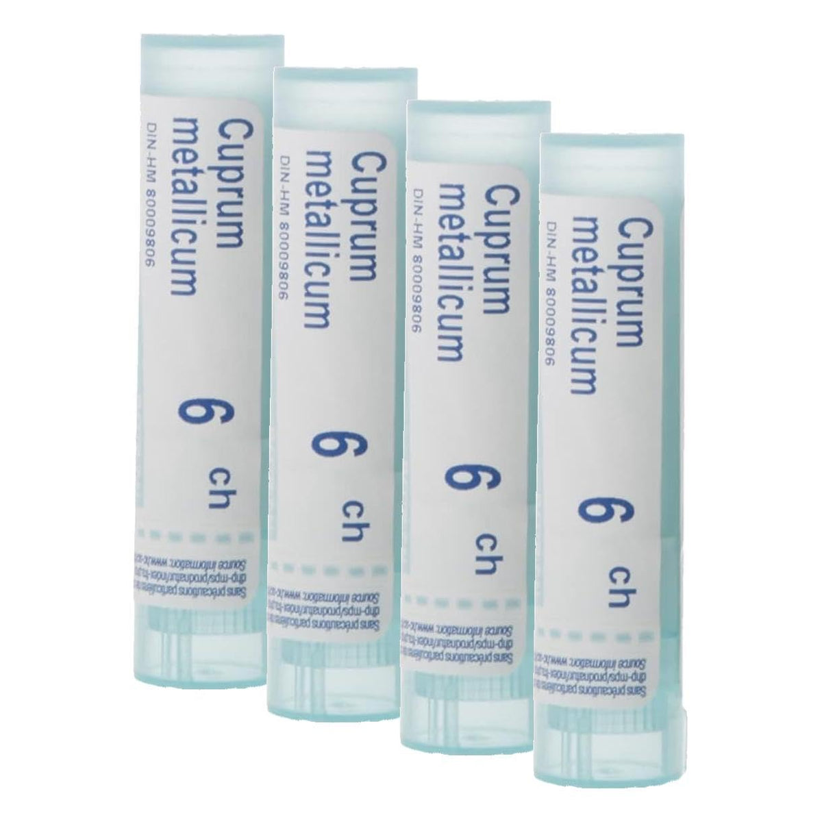 Boiron Cuprum metallicum 6ch,Homeopathic Medicine. Each Tube Contains 4 g (Approximately 80 pellets) (Pack of 4)