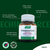A.Vogel Echinaforce Extra Strength Echinacea Tablets | 1200 mg of Fresh Organic Echinacea Tincture per Tab | Relieves Cold & Flu Symptoms by Strengthening the Immune System | 30 Tablets