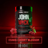 Jacked Factory X John Wick - Wick Mode Pre Workout Powder - Intense Energy, Battle-Ready Focus, Unstoppable Commitment, and Sheer Will - 40 Servings, Osaka Cherry Blossom
