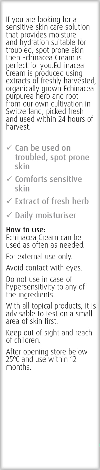 A.Vogel Echinacea Skin Cream | Naturally Soothes Sensitive Skin, Spot Prone Skin, Skin Redness | Anti Itch Cream | Paraben-Free
