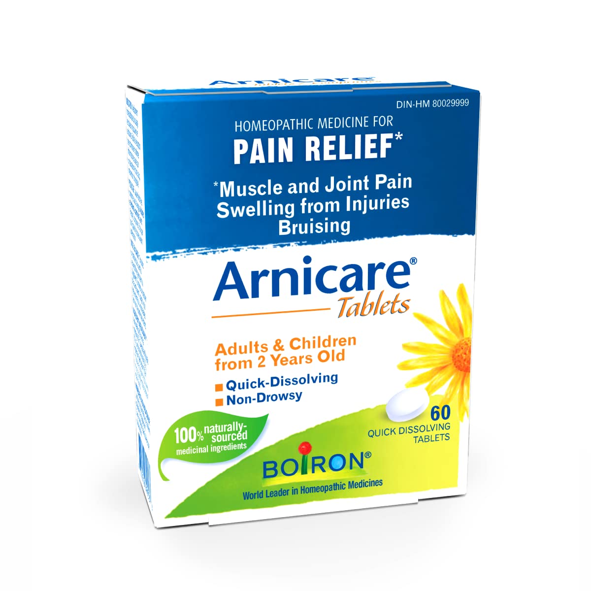 Boiron Arnicare Bruise Swelling, Bumps and Oedema, Natural Sourced, 45 Gram & Arnicare Tablets, 60 Tablets, Homeopathic Medicine