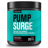 Jacked Factory Pumpsurge Caffeine Free Preworkout - Stim Free Pre Workout Powder, Nitric Oxide Pump Pre Workout, & Nootropic Supplement - Intense Pumps, Laser Focus - 20 Servings, Cherry Limeade
