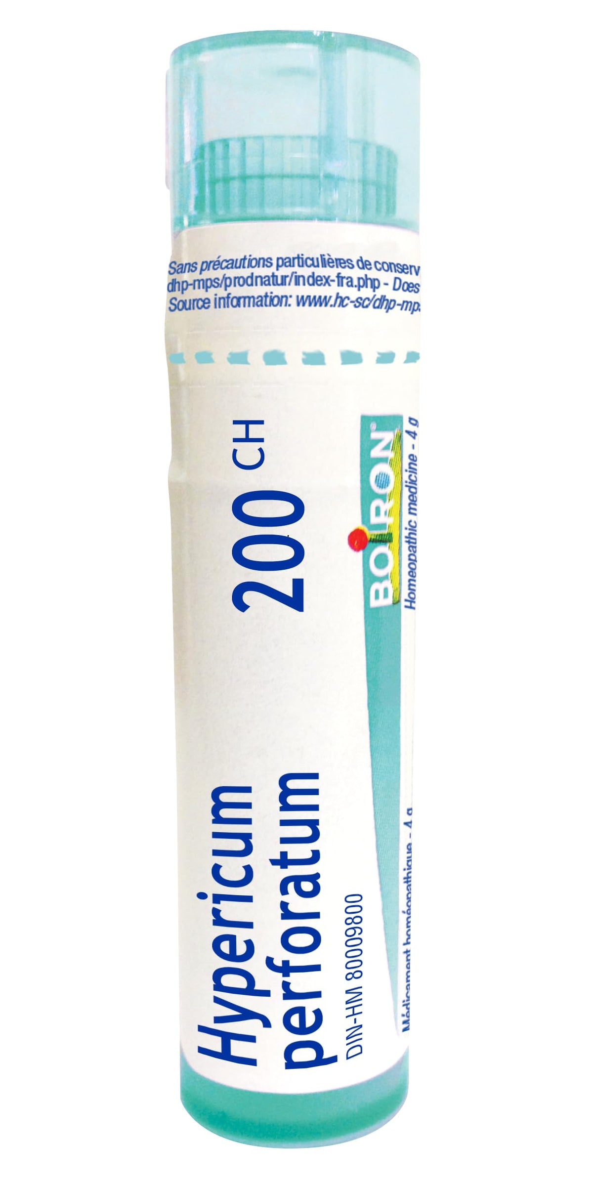 Boiron Hypericum perforatum 200ch,Homeopathic medicine. Each tube contains 4 g (approximately 80 pellets)