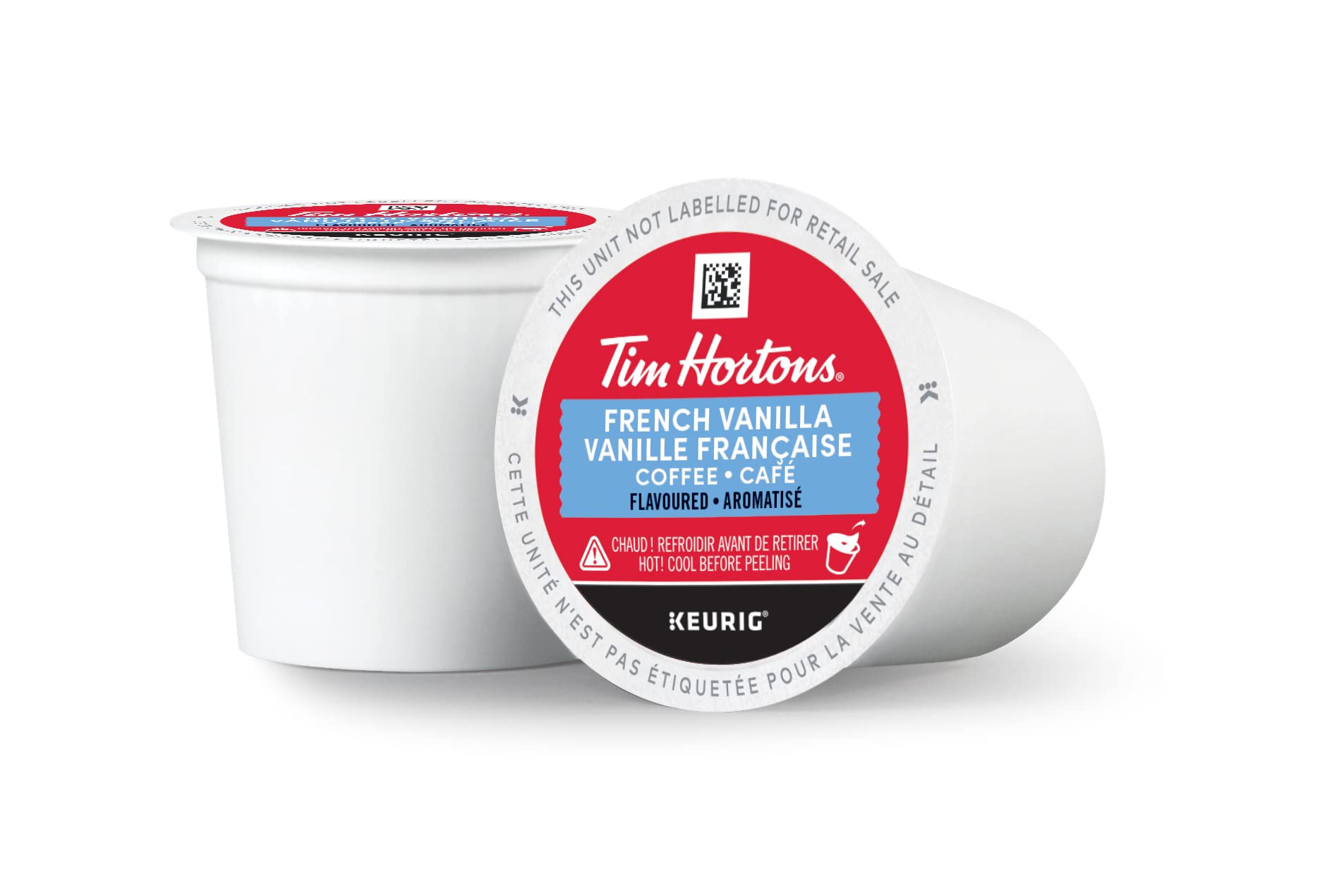 Tim Hortons French Vanilla Flavoured Coffee, RSingle Serve Keurig K-Cup Pods, Medium Roast, 12 Count