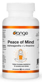 Orange Naturals - Peace of Mind, Ashwagandha KSM-66 and L-theanine, 60 Capsules 30-Day Supply - High-Concentration 300mg Ashwagandha and L-Theanine 100mg for Relaxation and Focus - Vegan & Non-GMO