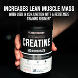 Jacked Factory Creatine Monohydrate Powder 569.5g - Canadian-Owned Informed Choice Certified Supplement for Increased Muscle Mass, Improved Strength, Power, and Performance* - 85 Servings, Peach Mango