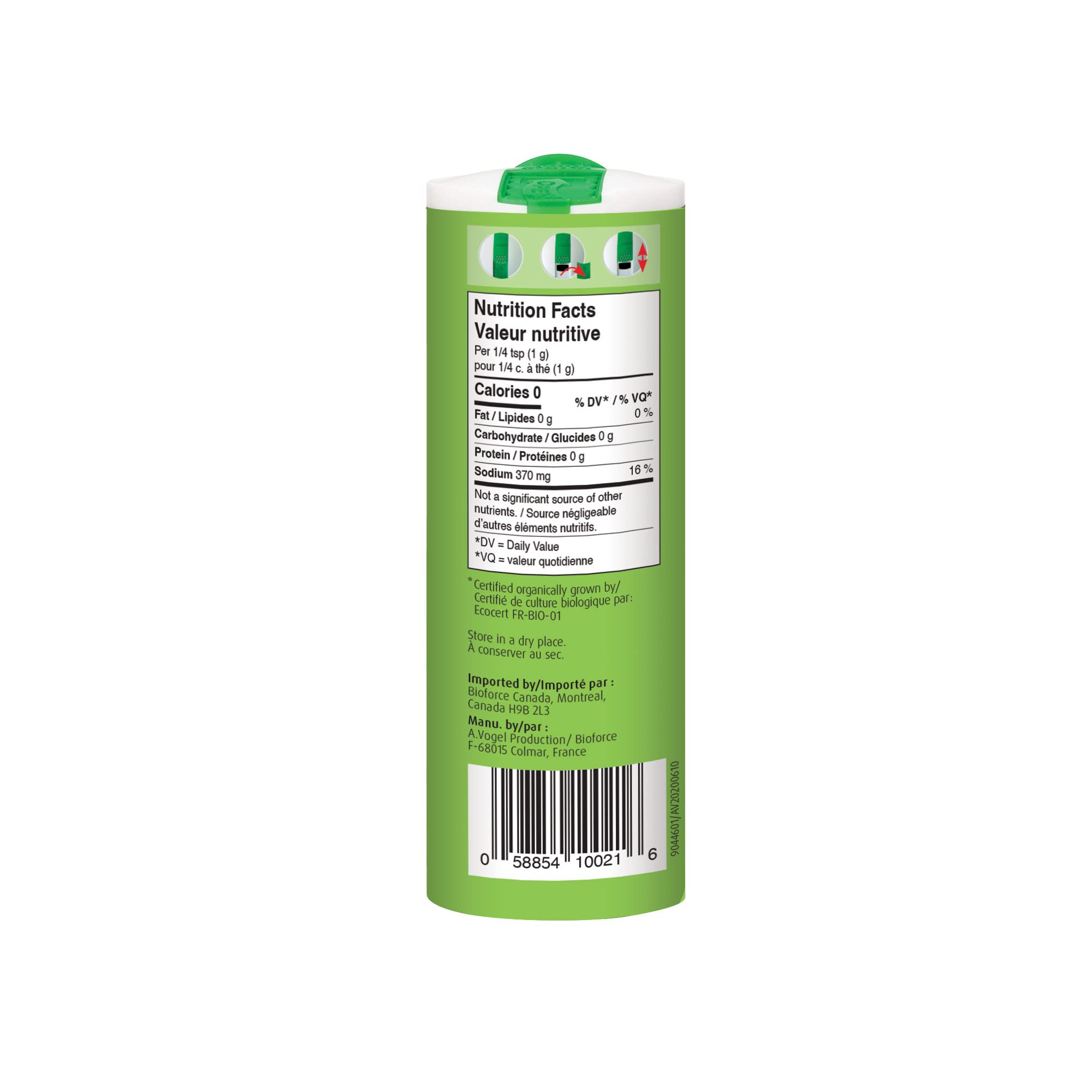A.Vogel Herbamare Original - Herbed Sea Salt Infused with Fresh Organic Herbs and Vegetables - 1/3 Less Salt - Non-GMO Project Certified - MSG and Gluten Free - Vegetarian and Vegan - 125 G