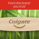Colgate Bamboo Soft Bristle Full Size Toothbrush (4 Pack) with Floss-Tip Bristles, BPA Free, Eco-Friendly Toothbrush, Natural Bamboo Handle, Gentle on Gums, Sustainable Oral Care