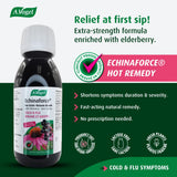 A.Vogel Echinaforce Junior Extra Hot Drink with Elderberry and Echinacea - Extra-Strength Formula - Relieves Common Cold and Flu Symptoms - Immune booster - Children 2+ - 100 mL