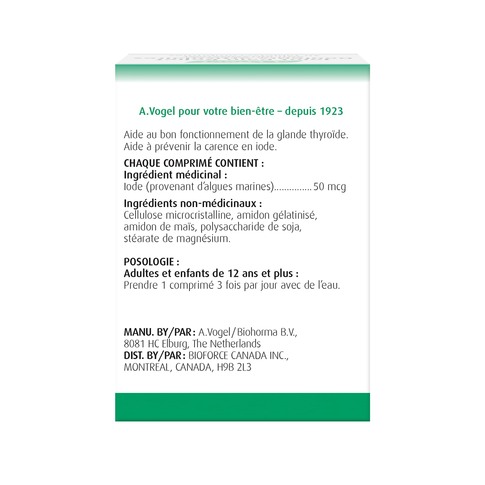 A.Vogel Thyroid Support Thyroide - Kelp and Seaweed Supplement - Prevents Iodine Deficiency - 150 Tablets