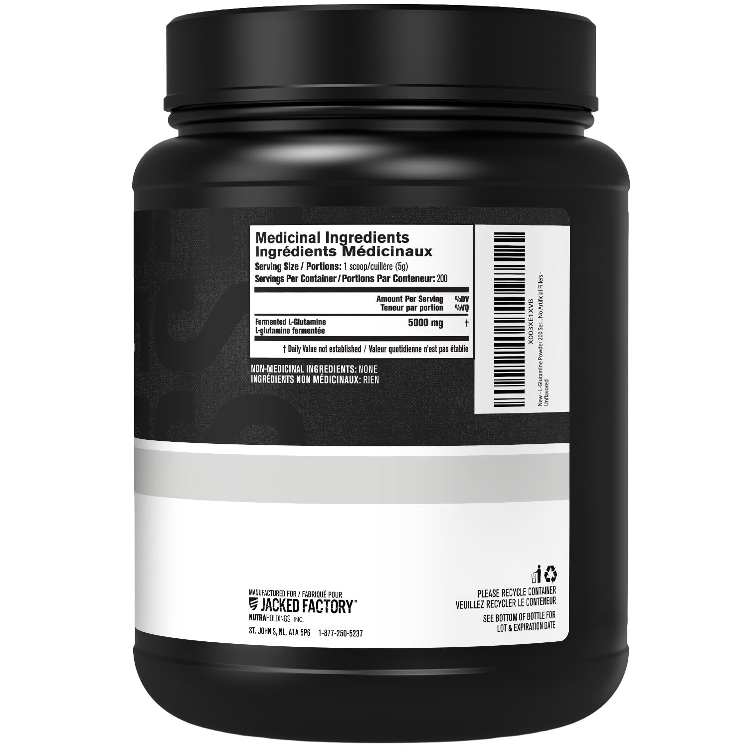 L-Glutamine Powder 200 Servings - Vegan Fermented L Glutamine Powder for Post Workout Muscle Recovery, Immunity, Digestive Health - Tested & Trusted, No Artificial Fillers - Unflavored