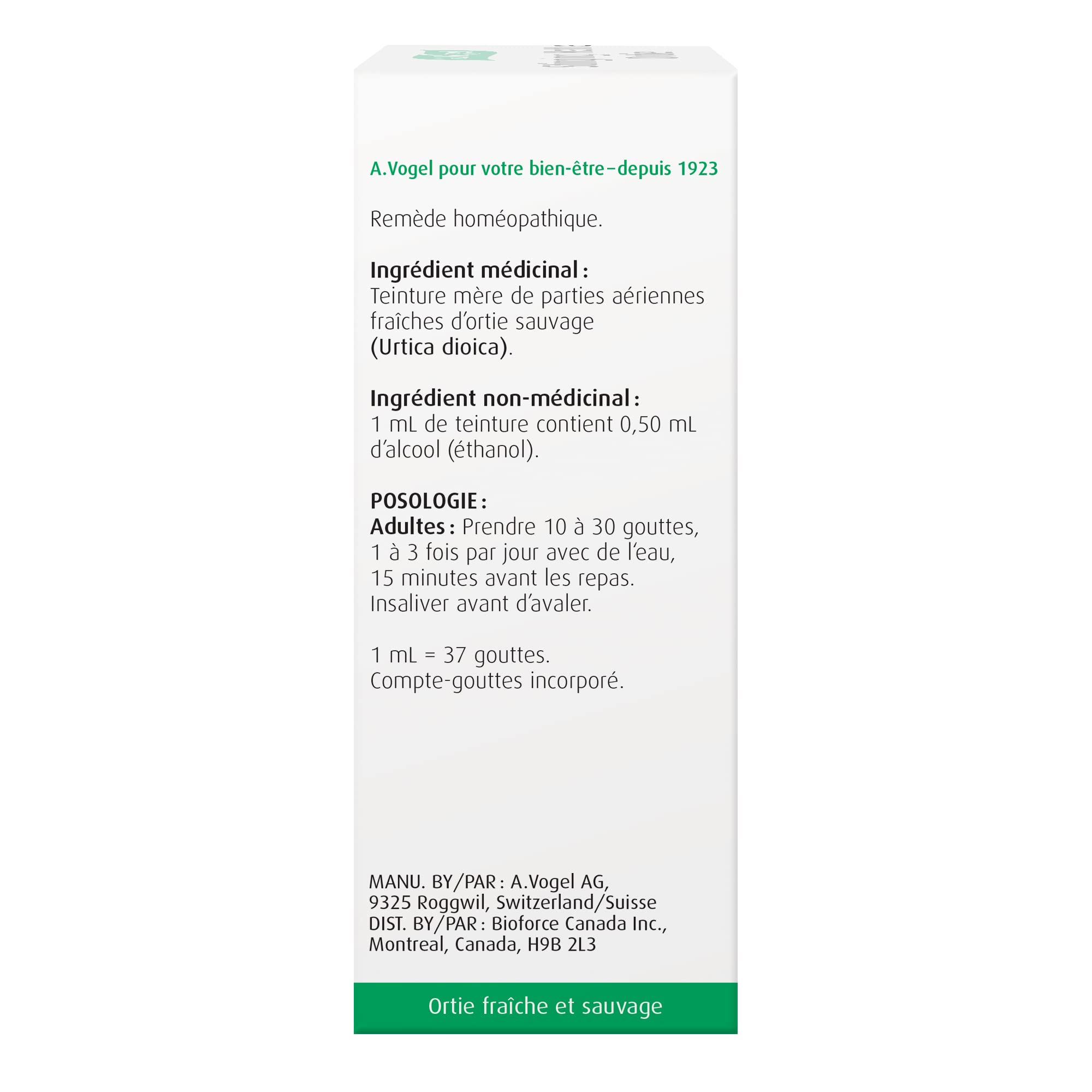 A.Vogel Stinging Nettle Fresh Herb Extract Homeopathic Remedy Made from Fresh Wild Stinging Nettle Herb - 50 mL