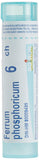 Boiron Ferrum phosphoricum 6ch,Homeopathic medicine. Each tube contains 4 g (approximately 80 pellets)