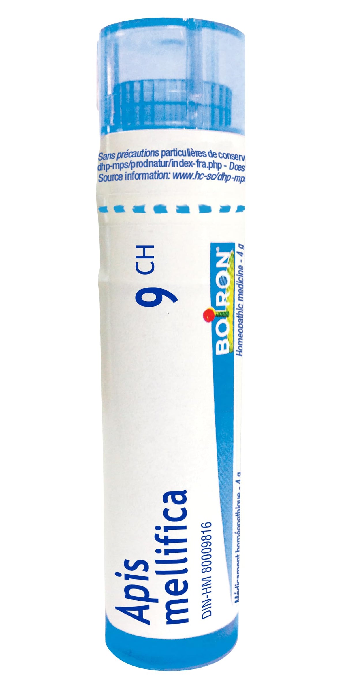Boiron Apis mellifica 9ch,Homeopathic medicine. Each tube contains 4 g (approximately 80 pellets)